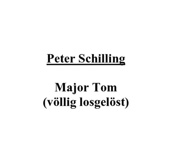 Major Tom (VÃ¶llig LosgelÃ¶st)